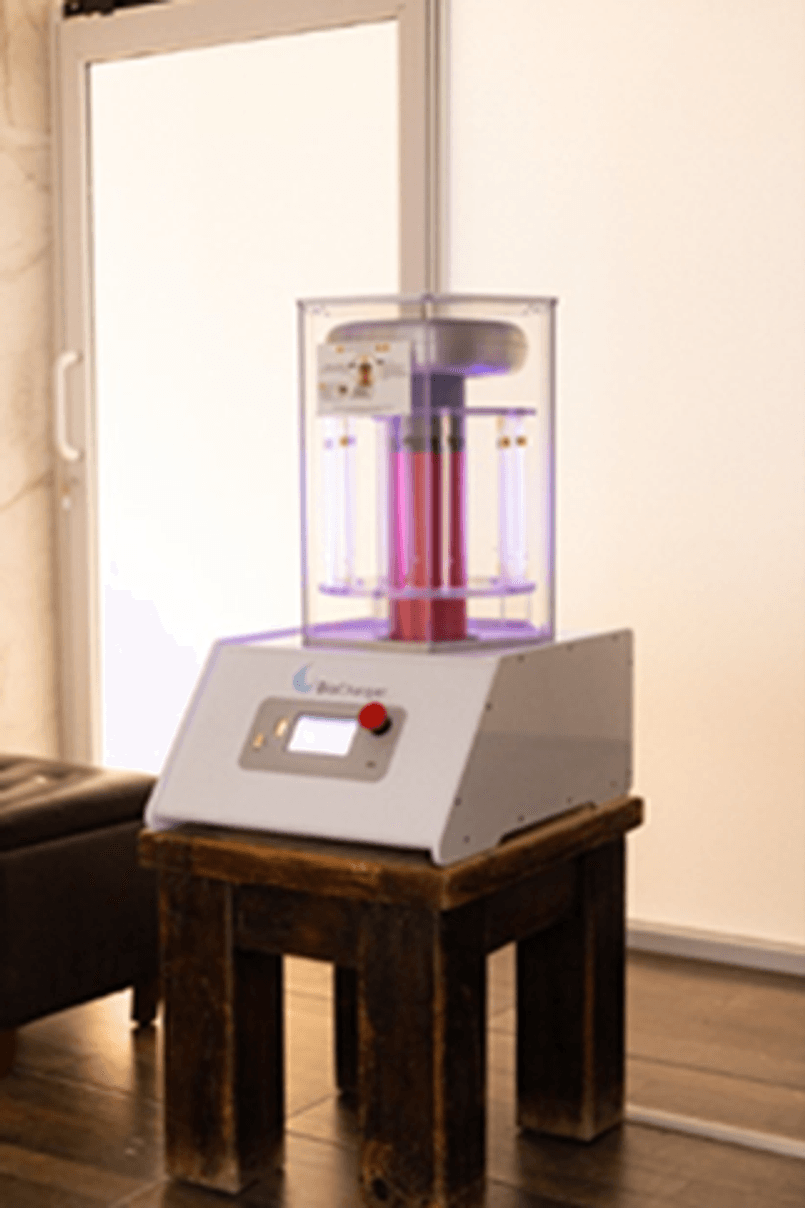 BioCharger device generating a spectrum of light and energy