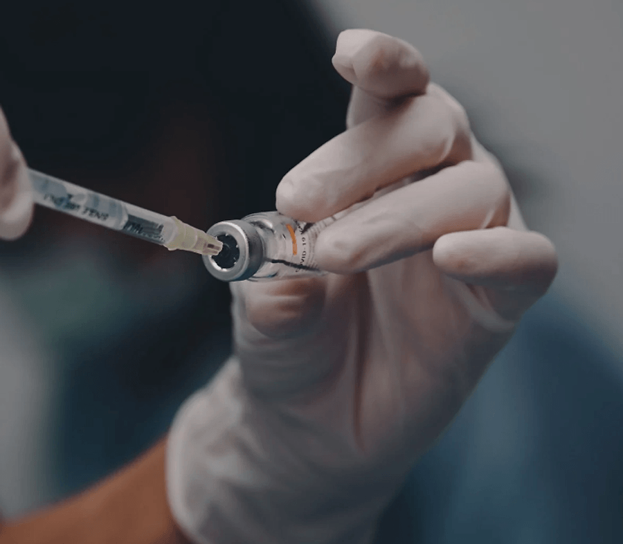 Clinician preparing a regenerative stem cell treatment
